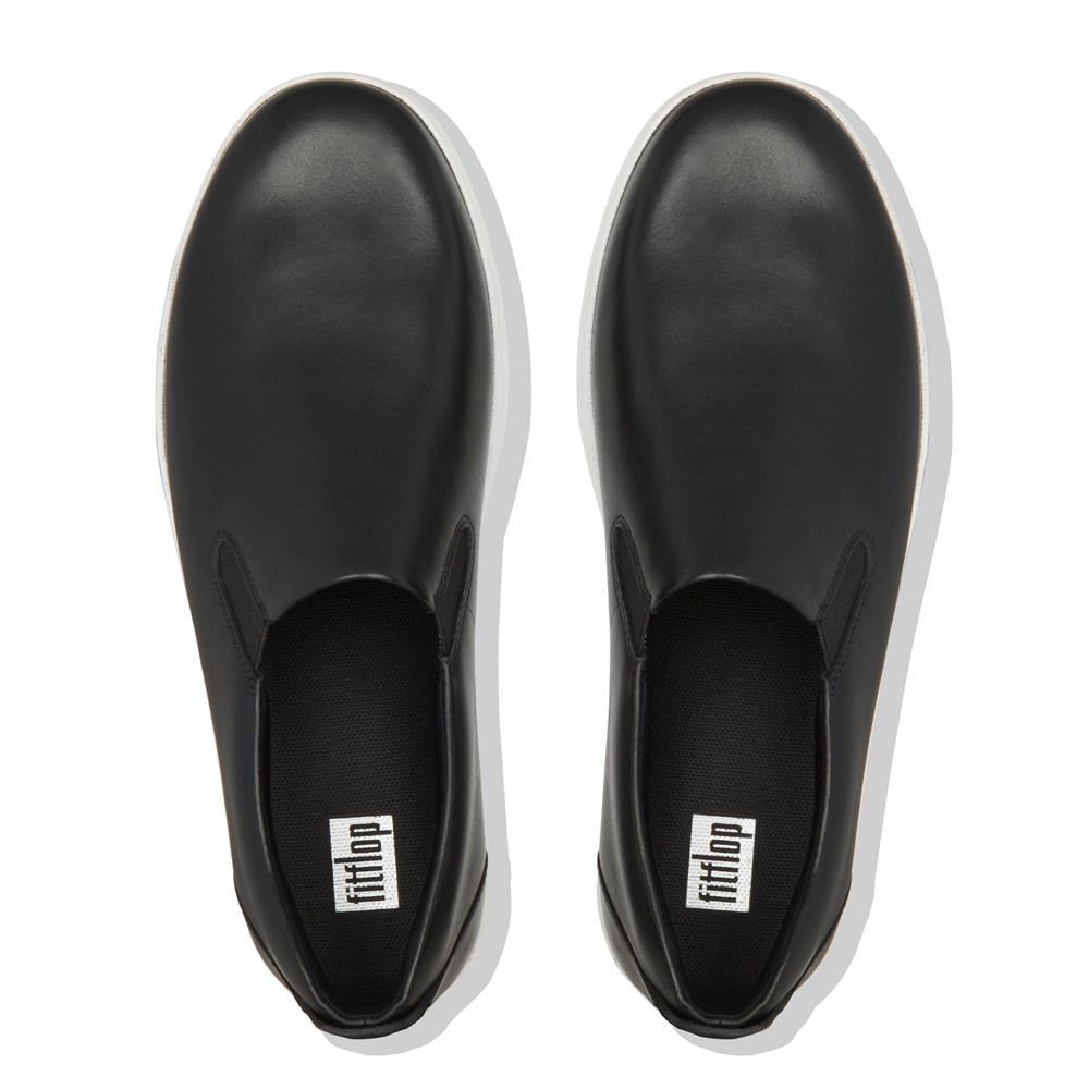 Fitflop Womens Slip-on - Rally Sneakers - Black - 216-LTWIHX